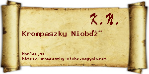 Krompaszky Niobé névjegykártya